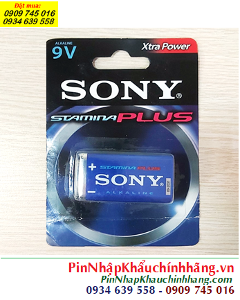 Sony S-006P-6F22, Pin 9v vuông Sony S-006P-6F22, S-006P-B1A Stamina Plus (Vỉ 1viên), Xuất xứ Indonesia